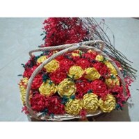 Giỏ hoa giấy nhún
