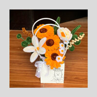 Giỏ Hoa Hướng Dương Kẽm Nhung