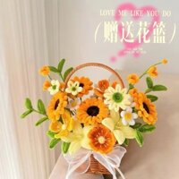 Giỏ Hoa Hướng Dương Xoắn Dính Bó Hoa Tự Làm Chất Liệu Gói Tân Gia 38 Nữ Thần Lễ Hội Trang Trí Quà Tặng Cho Bạn Gái Bạn Gái