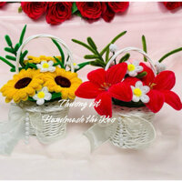 Giỏ hoa kẽm Nhung làm quà tặng