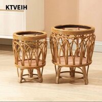 Giỏ hoa KTVEIH, Giá đỡ cây có chân Đế hoa, Đồ trang trí sân vườn trong nhà Plaited Ins