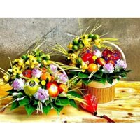 Giỏ hoa quả, giỏ trái cây, giỏ trầu cau nghệ thuật