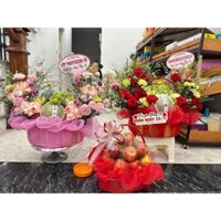 Giỏ hoa quả, giỏ trái cây Hai Bà Trưng big size trang trí hoa 2 bên  /MonTrg