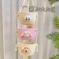 Giỏ hoa thủ công giỏ treo ba lớp Đồ trang trí lưu trữ giỏ sắt đựng đồ decor Phòng khách cái giỏ đựng đồ