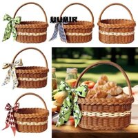 Giỏ hoa UUMIR, Mây liễu với Giỏ cắm hoa Kim Ngưu, Bảo quản nhỏ có tay cầm Giỏ đựng rau quả chắc chắn Dã ngoại