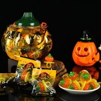 Giỏ kẹo nhẫn bí ngô halloween ,kẹo halloween mùa lễ hội
