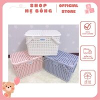 GIỎ/ LÀN NHỰA CÓ NẮP DÀY DẶN INOCHI