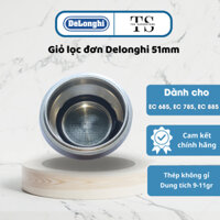 Giỏ lọc Delonghi Đơn ( 1 Shot) 51mm Máy Pha Cà Phê Delonghi EC680, EC685, EC785, EC885