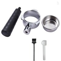 Giỏ lọc Portafilter trần không đáy Cornesty 58mm Bao gồm 3 tai Bộ phận thay thế bằng thép không gỉ Giỏ Tay cầm Portafilter có bàn chải làm sạch Thìa Tương thích với Brevi