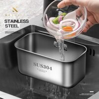 Giỏ lọc rác inox 304 Kacheeg Đức đựng dụng cụ rửa chén tách nước chống nghẹt khô ráo cho bồn rửa