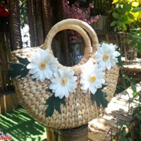 Giỏ lục bình bán nguyệt (25cm x 35cm)