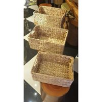 Giỏ lục bình có vải lót 30*20*16