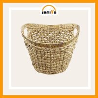 Giỏ lục bình đan hoa thị để quần áo Sumiya, đồ dùng, decor, trang trí, sản phẩm tự nhiên