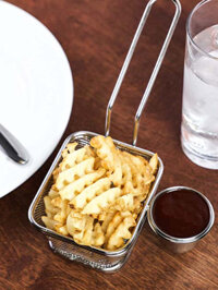 Giỏ lưới chiên rán inox 1 tay cầm, giỏ lưới đựng đồ chiên