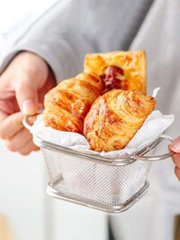 Giỏ lưới inox đựng đồ chiên 2 quai cầm