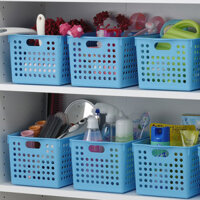 Giỏ lưu trữ nhà bếp nhập khẩu Nhật Bản, giỏ nhựa lưu trữ, tủ, kệ sách, hộp lưu trữ đồ ăn nhẹ, giỏ tổ chức PGNA