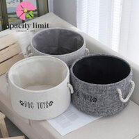 Giỏ lưu trữ vải giới hạn NĂNG LƯỢNG, Tròn có tay cầm Hộp lưu trữ đồ chơi thú cưng, Giỏ đựng quần áo bẩn dung tích lớn có thể gập lại thực tế Phòng tắm