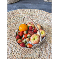 Giỏ mây trái cây, giỏ đựng quà tặng, giỏ biếu tết, món quà ý nghĩa tặng người thương yêu, giỏ có quai xách tiện lợi