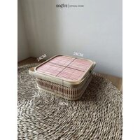 Giỏ mây tre ONGTRE để bánh kẹo hoa quả quần áo đồ dùng gia đình, mây trang trí decor - 24x24xH10cm