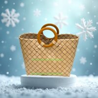 Giỏ Nhựa Đan Xéo Gỗ,Giỏ Đan Tay, Túi Xách Đan Thủ Công Handmade, Làn Nhựa Đi Chợ, Phối Với Áo Dài, Đầm Đi Biển Chụp Ảnh