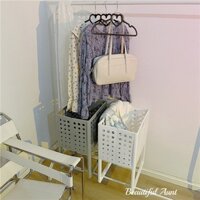 Giỏ nhựa đựng đồ đa năng cỡ rộng có thể gấp gọn, sọt đựng đồ chơi, quần áo bẩn, đồ dùng cá nhân