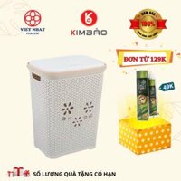 Giỏ nhựa hoa có nắp đựng quần áo đồ chơi sọt nắp Việt Nhật mã 5159