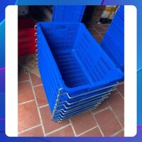 Giỏ nhựa sóng hở có quai xách kích thước: 715x470x330mm đựng đồ nghề linh kiện kim khí