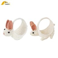 Giỏ Phục Sinh Có Tay Cầm, Giỏ Trứng Kẹo Phục Sinh Mây Handmade Cho Cửa Hàng Trái Cây, Nhà Hàng
