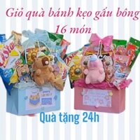 GIỎ QUÀ BÁNH KẸO GẤU BÔNG CAPYBARA QUÀ TẶNG 24H