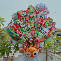 Giỏ quà Noel - Set làm giỏ giáng sinh - Giỏ quà bánh kẹo