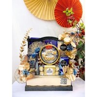 Giỏ quà Tết bánh kẹo cao cấp VIP khay sơn mài