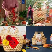 Giỏ quà Tết mẫu mới 2025,Giỏ quà mây tre, lẵng quà tặng
