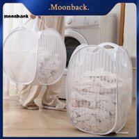 Giỏ Quần Áo Bẩn Lưới Thoáng Khí Giặt Hamper Có Thể Gập Lại Dung Tích Lớn Giỏ Đựng Đồ Gia Dụng