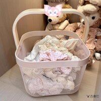 Giỏ Sắt Đựng Đồ Quai Gỗ, Giỏ Đựng Mỹ Phẩm, Thực Phẩm, Đồ Dùng Đa Năng Decor Cực Xinh Thiết Kế Đơn Giản, Tiện Lợi