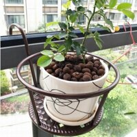 Giỏ Sắt Treo Chậu Cây, Kệ Để Chậu Hoa Cây Cảnh Có Móc Treo Ngoài Ban Công Tiện Lợi - Hàng Loại 1 - Chính Hãng MINIIN - Nâu - Combo 3 chiếc