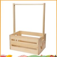 Giỏ tắm bằng gỗ có tay cầm Hộp đựng quần áo cho bé Giỏ đựng đồ chơi Thích hợp cho bà bầu Cha mẹ mới merryhubbard