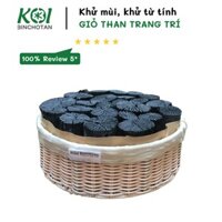 Giỏ than trang trí - lọc không khí, hút ẩm, khử mùi, khử từ, hấp thụ Formaldehyde KOI Binchotan - Hàng cao cấp xuất khẩu