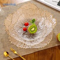 Giỏ Trái Cây Đĩa Trang Trí Nhà Tròn Hộ Gia Đình Bộ Đồ Ăn Thủy Tinh Đĩa Trái Cây Bát