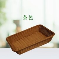 Giỏ trái cây giả mây, giỏ trái cây đan mây, giỏ lưu trữ đồ ăn nhẹ siêu thị, khung trưng bày trái cây và rau quả bằng nhựa 9FDC