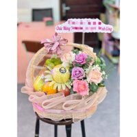 Giỏ trái cây, giỏ hoa quả biếu tặng lịch sự, sang trọng