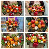 Giỏ trái cây, hoa quả giáng sinh trang trí thông noel. Hỏa tốc Hà Nội