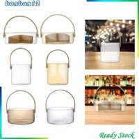 Giỏ trái cây thủy tinh Giỏ trung tâm Bát có tay cầm bằng gỗ cho đồ ăn nhẹ Bánh mì Mặt bàn Bàn trung tâm