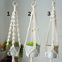 Giỏ Treo Chậu Cây Macrame, Dùng Trang Trí Chậu Trồng Cây Trong Nhà, Ban Công, Ngoài Trời