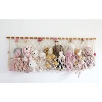 giỏ treo đựng thú bông tết thủ công macrame toy store