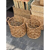 Giỏ tròn lục bình trang trí nhà cửa, sọt đựng đồ dơ, sọt để đồ chơi trẻ em,hộp đựng đồ,sọt rác,sọt nhựa,giỏ chữ nhật,mây