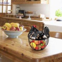 Giỏ Trứng Gà DALEE, Hộp Đựng Trứng Rỗng Dễ Thương Mộc Mạc, Di Động Có Nắp Sắt Rèn Giá Để Đồ Hộ Gia Đình