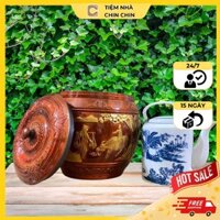 Giỏ Ủ Ấm Tích Nhựa Giành Tích Ủ Ấm Giỏ Ủ Ấm Trà Họa Tiết Đồng Quê Dung Tích 1,5L Giữ Nhiệt Tốt M83