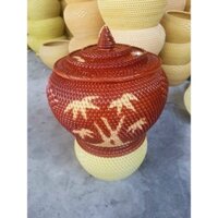 Giỏ ủ tích, ủ ấm trà 1.5 lít - Giỏ ủ mây đan nhựa cao cấp( không kèm ấm )