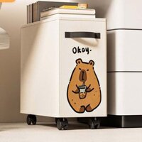 Giỏ vải đựng quần áo, đồ dùng có bánh xe, bánh xe có thể tháo rời size 35x40x20cm