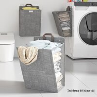 Giỏ Vải Đựng Quần Áo Gấp Gọn Thông Minh,Giỏ Đựng Quần Áo Bẩn Treo Tường, Sọt Đựng Quần Áo Tiện Lợi